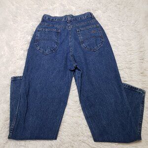 Vintage Chic Jeans Womens Tapered Comfort Fit Dark Blue 26x28 Retro USA Denim